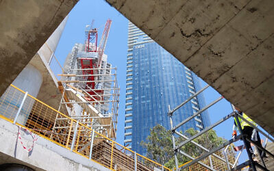 Une construction utilisant du béton avec la technologie GreenVibe, en octobre 2022. (Crédit : GreenVibe)