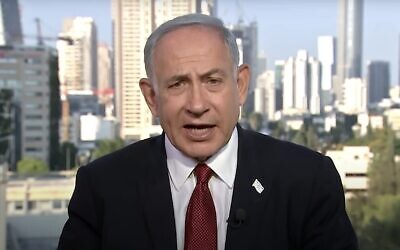Capture d'écran de la vidéo du présumé nouveau Premier ministre Benjamin Netanyahu lors d'une interview pour l'émission "Meet the Press" de NBC, le 4 décembre 2022. (Crédit : YouTube. Utilisé conformément à la clause 27a de la loi sur le droit d'auteur)