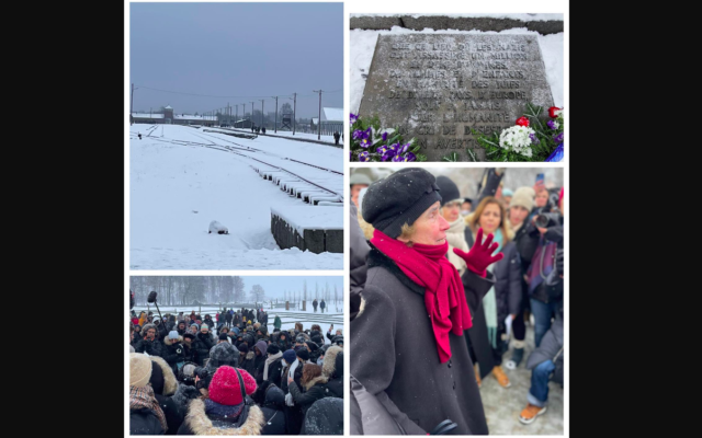 173 femmes françaises, aux horizons très variés, ont visité le 11 décembre 2022 le camp d’extermination et mémorial d’Auschwitz, en Pologne, avec l’association Langage de femmes, en partenariat avec le Mémorial de la Shoah. (Crédit : Langage de femmes / Facebook)
