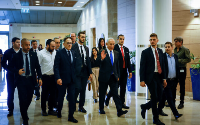 Le Premier ministre désigné, Benjamin Netanyahu, à la Knesset le 28 décembre 2022. (Crédit : Olivier Fitoussi/Flash90)