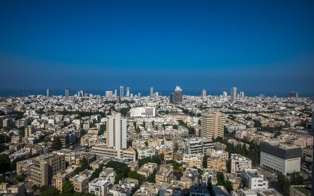 Vue de Tel Aviv le 8 septembre 2022. (Crédit : Yossi Aloni/Flash90) Vue de Tel Aviv le 8 septembre 2022. (Crédit : Yossi Aloni/Flash90)