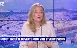 Isabelle Steyer sur le plateau de BFM TV, en 2021. (Crédit : capture d’écran BFM TV)