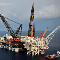 Illustration : Le gisement gazier Tamar (Crédit : NewMed Energy/Delek Drilling)