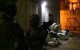 Les troupes israéliennes opèrent en Cisjordanie, au début du 10 janvier 2023. (Crédit : Armée israélienne)