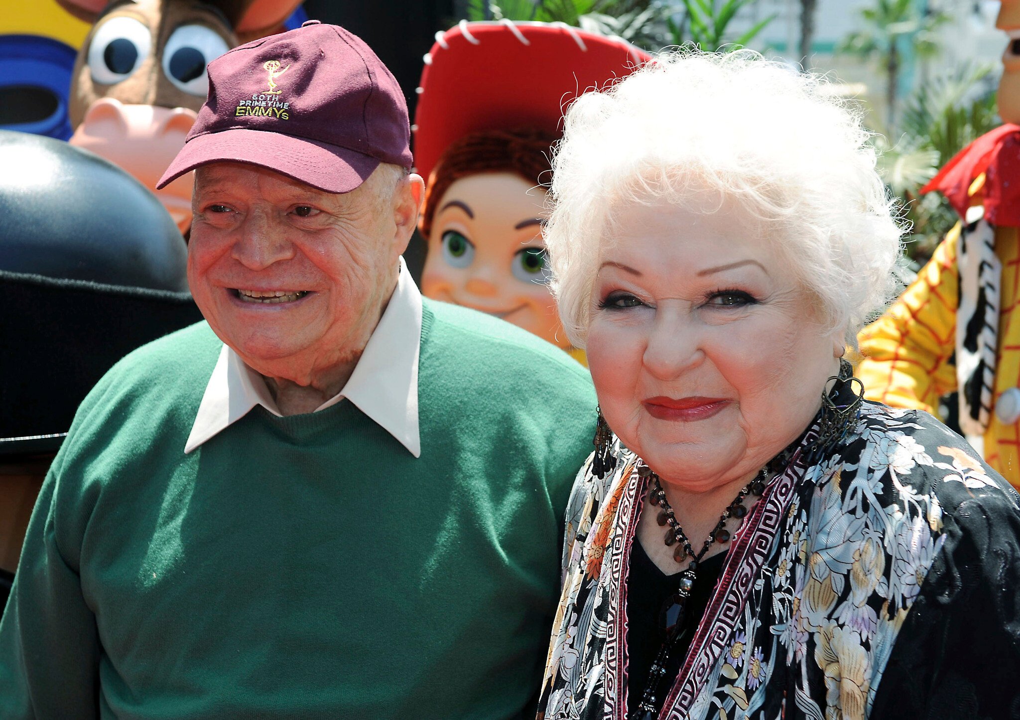 Estelle Harris, à droite, et Don Rickles à la première de "Toy Story 3" au El Capitan Theater de Los Angeles, le 13 juin 2010. (Crédit : AP Photo/Katy Winn, File)