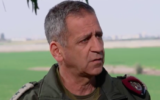 Aviv Kohavi, chef d’état-major de Tsahal, lors d'une interview donnée à l'occasion de sa tournée d'adieu à la Douzième chaine. (Capture d’écran de la Douzième chaine : utilisée conformément à l’article 27a de la loi sur les droits d’auteur)