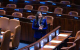 La ministre sortante Ayelet Shaked en séance plénière à Jérusalem, le 26 décembre 2022. (Crédit : Olivier Fitoussi/ Flash90)