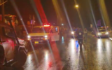 Du personnel de Magen David Adom sur les lieux d'une attaque à la voiture-bélier au carrefour de Tapuah en Cisjordanie, le 31 janvier 2023. (Magen David Adom)