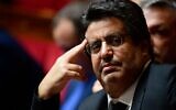 Le député français apparenté "Les Républicains" Meyer Habib, à l'Assemblée nationale, à Paris, le 15 novembre 2017. (Crédit : Martin Bureau/AFP)