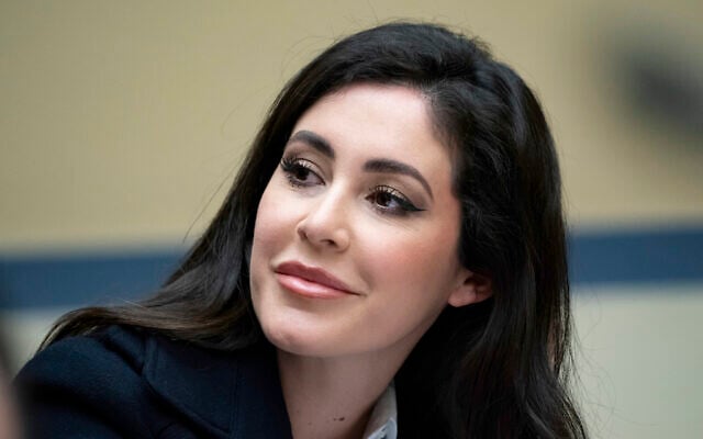 La représentante républicaine Anna Paulina Luna, de Floride, lors d'une rencontre de la Commission de supervision et de la transparence au Capitole de Washington, le 31 janvier 2023. (Crédit : J. Scott Applewhite/AP) La représentante républicaine Anna Paulina Luna, de Floride, lors d'une rencontre de la Commission de supervision et de la transparence au Capitole de Washington, le 31 janvier 2023. (Crédit : J. Scott Applewhite/AP)