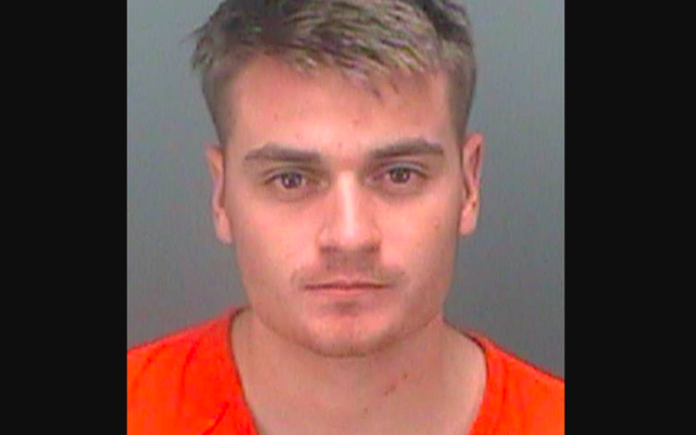 Brandon Russell, vu sur une photo d'identité judiciaire non datée. (Crédit : Bureau du shérif du comté de Pinellas)