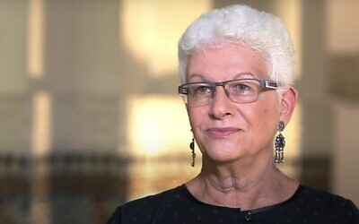 L'ambassadrice Rodica Radian-Gordon. (Crédit : Youtube)