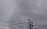 Un missile intercepteur du Dôme de fer intercepte une roquette lancée depuis la bande de Gaza dans le ciel de Sdérot, dans le sud du pays, le 1er février 2023. (Capture d'écran : Used in accordance with Clause 27a of the Copyright Law)
