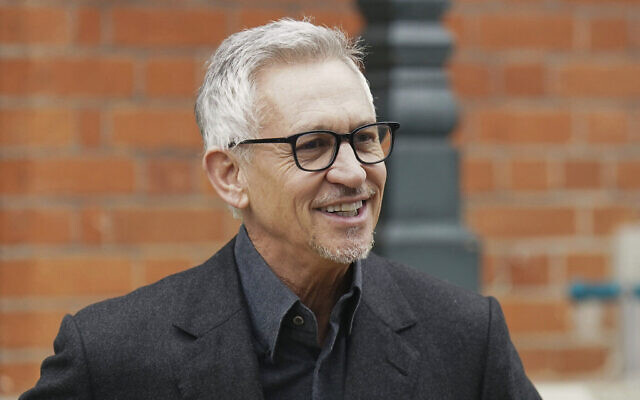 Gary Lineker, commentateur de football et ancien joueur, à Londres, le 9 mars 2023. (Crédit : James Manning/PA via AP) Gary Lineker, commentateur de football et ancien joueur, à Londres, le 9 mars 2023. (Crédit : James Manning/PA via AP)