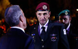 Le chef d'état-major de l’armée israélienne, Herzi Halevi, lors de la cérémonie de commémoration de la Shoah, au musée commémoratif de la Shoah de Yad Vashem, à Jérusalem, le 17 avril 2023. (Crédit : Erik Marmor/Flash90)