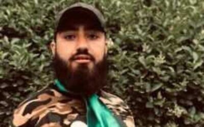 Omar Abedin, résident palestinien de Jérusalem-Est, soupçonné d’avoir fomenté un attentat terroriste contre l'armée israélienne à Jérusalem. (Crédit : Shin Bet)