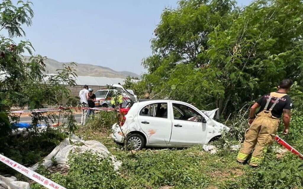 Théâtre d’une fusillade mortelle en Cisjordanie, près de l'implantation de Hamra, le 7 avril 2023. (Autorisation ; Utilisé conformément à l’article 27a de la Loi sur les droits d’auteur)