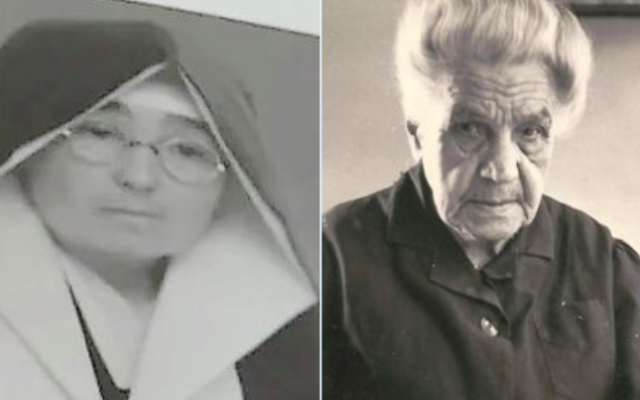 Sœur Jeanne Kreutzer et Marie Constantin. (Crédit : Comité français pour Yad Vashem)