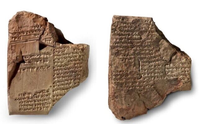 Tablette portant un fragment de l'épopée babylonienne du déluge d'Atrahasis en akkadien, Mésopotamie, première dynastie de Babylone, règne du roi Ammi-saduqa (vers 1646-1626 avant l'ère commune). (Crédit : The Morgan Library & Museum)