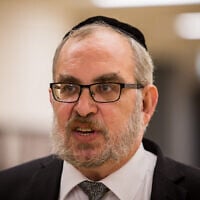 Le député Yaakov Asherde Yahadout HaTorah à la Knesset, à Jérusalem, le 21 octobre 2020. (Crédit : Yonatan Sindel/Flash90)