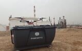 Un drone autonome Percepto capable de surveiller et d'inspecter des sites industriels dotés d'infrastructures critiques. (Autorisation)