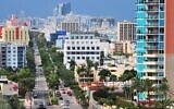 Photo aérienne de Miami Beach. (Wikimedia Commons via JTA)