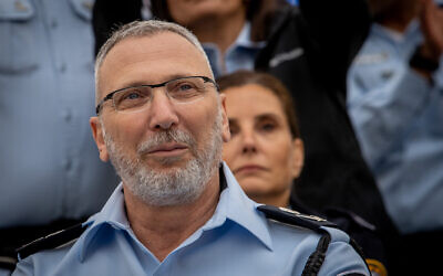 Le commandant de la police du district de Tel Aviv, Amishai Eshed, au siège de la police israélienne à Jérusalem, le 20 avril 2023. (Crédit : Oren Ben Hakoon/Flash90)