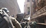Les troupes israéliennes lors d'un raid à Jénine, en Cisjordanie, le 3 juillet 2023. (Crédit : Armée israélienne)
