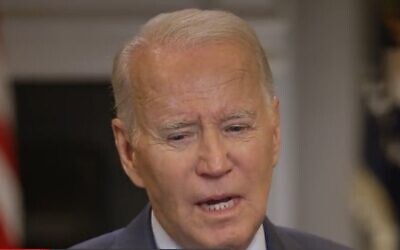 Le président américain Joe Biden s'exprimant lors d'une interview avec CNN, le 9 juillet 2023. (Crédit: Capture d'écran Twitter)