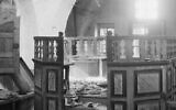 Une synagogue profanée et détruite lors du massacre d'Hébron en 1929. (Domaine public)