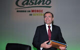 Jean-Charles Naouri, PDG du groupe français de supermarchés et de distribution Casino, à Paris, le 21 février 2013. (ERIC PIERMONT / AFP)