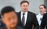 Le PDG de X (anciennement Twitter) Elon Musk quitte le Forum Insight sur l’intelligence artificielle organisé par le Sénat américain, au Capitole des États-Unis à Washington DC, le 13 septembre 2023. (Crédit : Mandel Ngan/AFP)