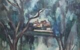 Le "Paysage au bord de l'eau" de Maurice de Vlaminck, une œuvre d'art spoliée par le régime allié aux nazis en Croatie pendant la Shoah et restituée à son propriétaire légitime en septembre 2023. (Crédit : Archives du musée national d'art moderne de Zagreb)