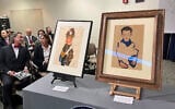 Des œuvres de l'artiste expressionniste autrichien Egon Schiele sont exposées au bureau du procureur de Manhattan, le 20 septembre 2023. (Crédit : AP Photo/Bobby Caina Calvan)