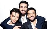 Il Volo, trois chanteurs d'opéra opératique, prévu à Tel Aviv le 14 octobre 2023. (Crédit :  Opera Bleus)