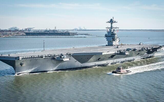 Le porte-avions USS Gerald R. Ford. (Crédit : Domaine public)