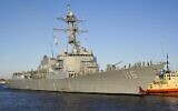 L’USS Thomas Hudner, en 2018. (Crédit : Domaine public)