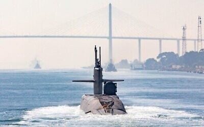 Un sous-marin de classe Ohio dans la zone de responsabilité du CENTCOM, le 5 novembre 2023. (Crédit : US Centcom)
