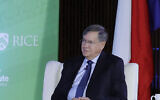 David Satterfield à l'université Rice de Houston, Texas, le 3 octobre 2023. (Crédit : Michael Wyke/AP)