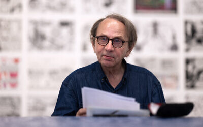 L'écrivain français Michel Houellebecq, à Paris, le 30 juin 2023. (Crédit : JOEL SAGET / AFP)