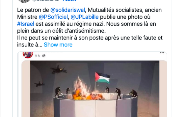 Tweet de Georges-Louis Bouchez, le 30 octobre 2023. (Crédit : X)