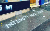 Un tag antisémite à Paris, le 4 novembre 2023. (Crédit : Caroline Yadan / Twitter / Capture d’écran)