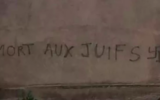Un tag antisémite à Strasbourg, en novembre 2023. (Crédit : Capture d'écran / YouTube)
