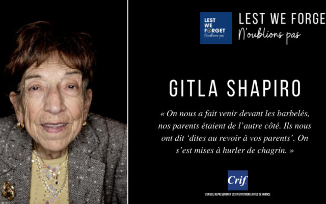 Gitla Shapiro. (Crédit : Crif)