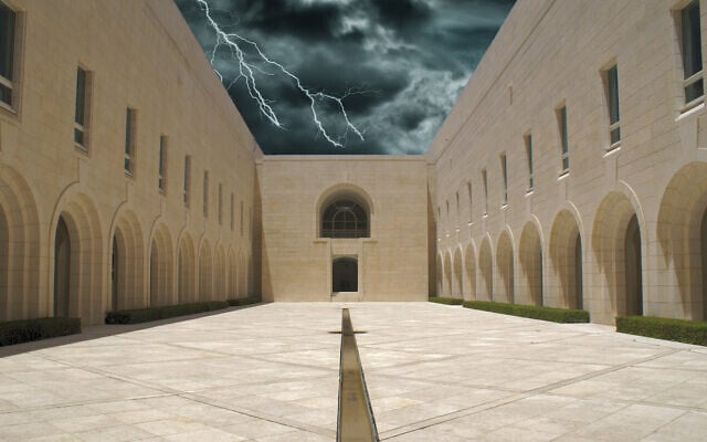 Bâtiment de la Cour suprême, à Jérusalem. (Crédit : Image originale/iStock, image composite/The Times of Israel) Bâtiment de la Cour suprême, à Jérusalem. (Crédit : Image originale/iStock, image composite/The Times of Israel)