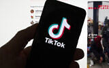 Illustration : Le logo de TikTok, en 2023. (Crédit : Michael Dwyer/AP)