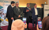 Le salon de l’ayah, en présence du ministre de l’Alyah et de l'Intégration, Ofir Sofer, à Paris, le 17 décembre 2023. (Crédit : Ministère de l’Alyah et de l'Intégration)