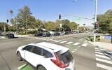 L'intersection où aurait eu lieu une agression antisémite, à Beverly Hills, en Californie, le 9 décembre 2023. (Crédit : Google Maps via JTA)