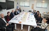 La commission de sélection des juges se réunissant pour la première fois depuis plus de 18 mois, à Jérusalem, le 16 novembre 2023. (Crédit : GPO)