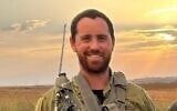 Le sergent-chef (res.) Tzvika Lavi, 30 ans, du 699e bataillon de la 551e brigade, originaire d'Eli, est décédé des suites des blessures subies lors des combats à Gaza en novembre le 11 décembre 2023. (Crédit : armée israélienne)